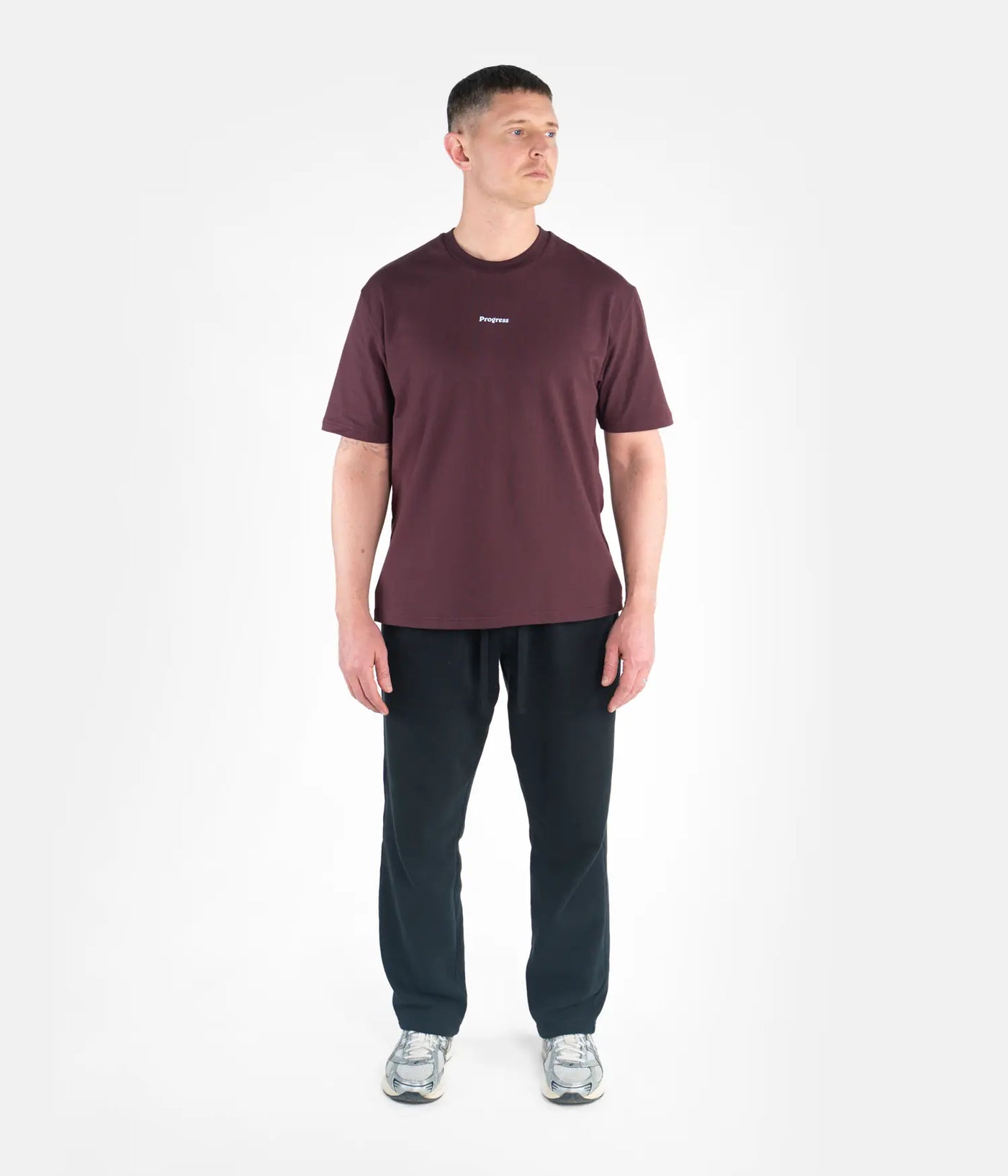 Progress Oversized Tee - Maroon