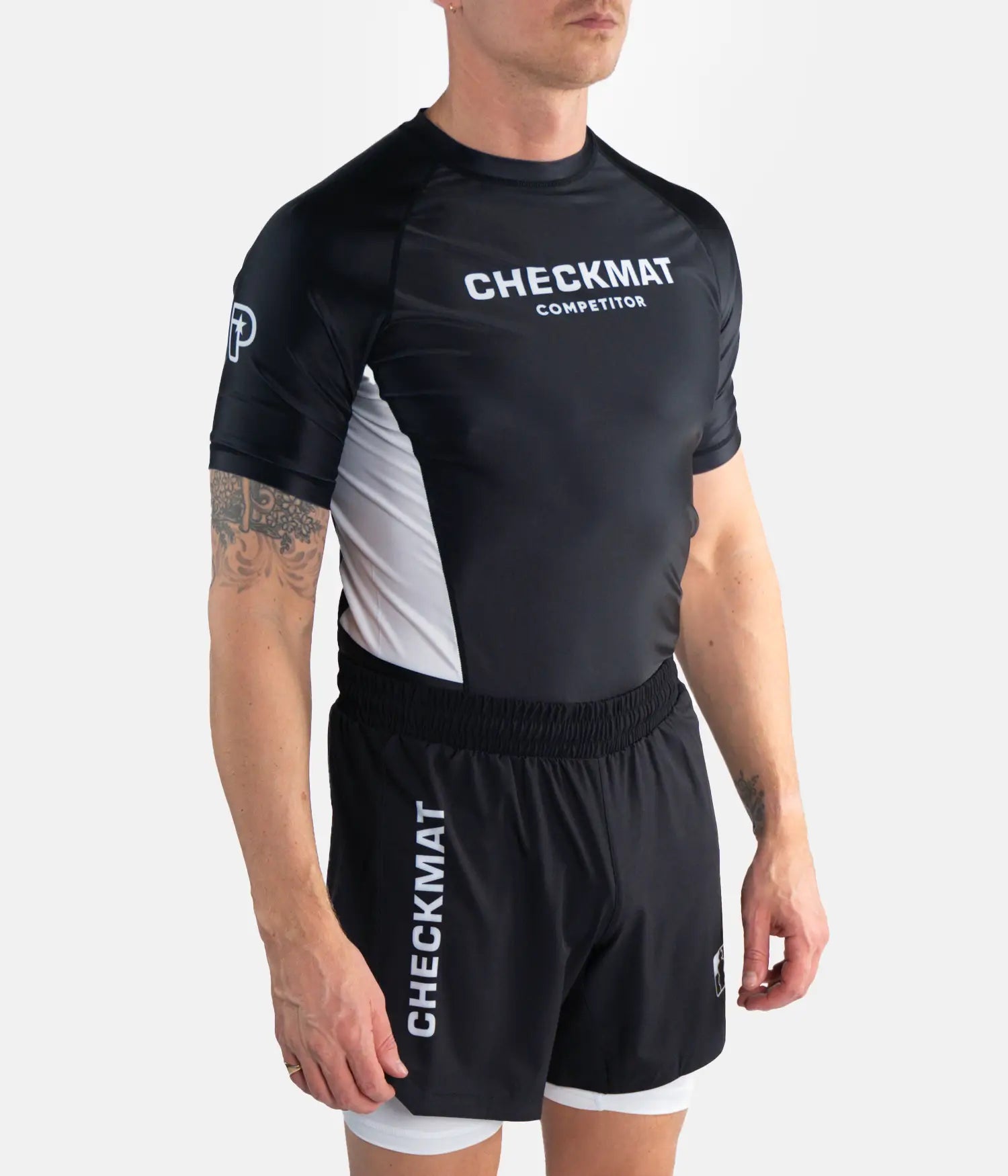 Checkmat Ranked Rashguard - White/Black