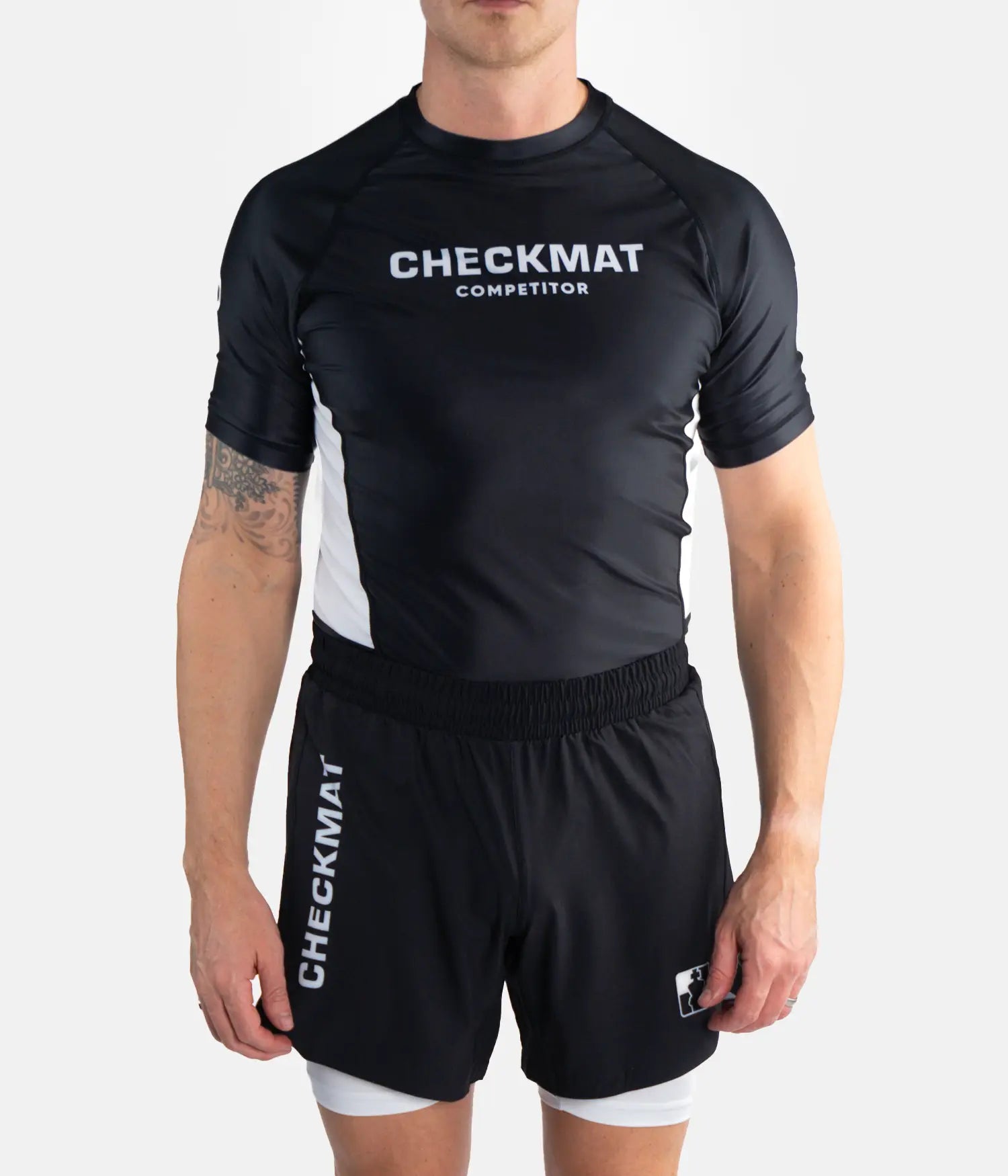 Checkmat Ranked Rashguard - White/Black
