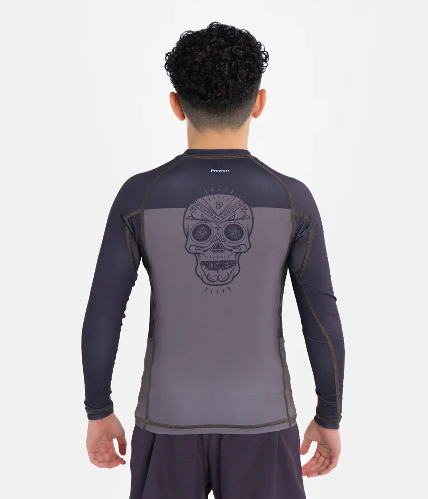 Kids Calavera Rashguard Longsleeve - Brown