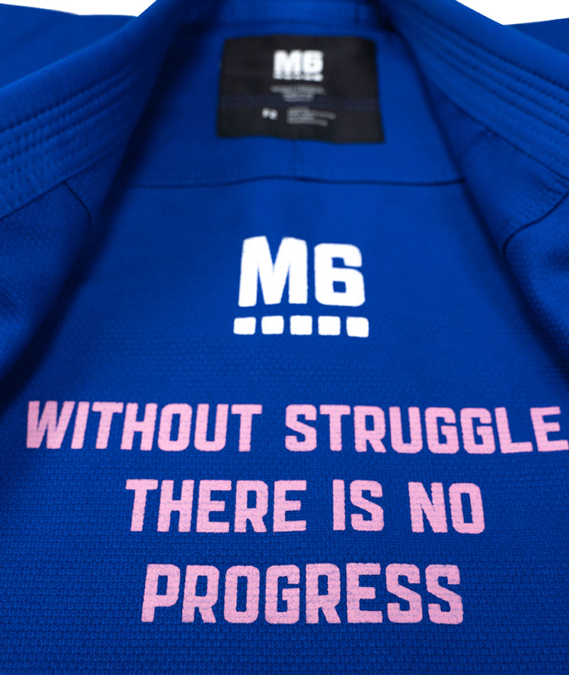 A close up view of the Blue Ladies M6 Kimono Mark 5 inner design