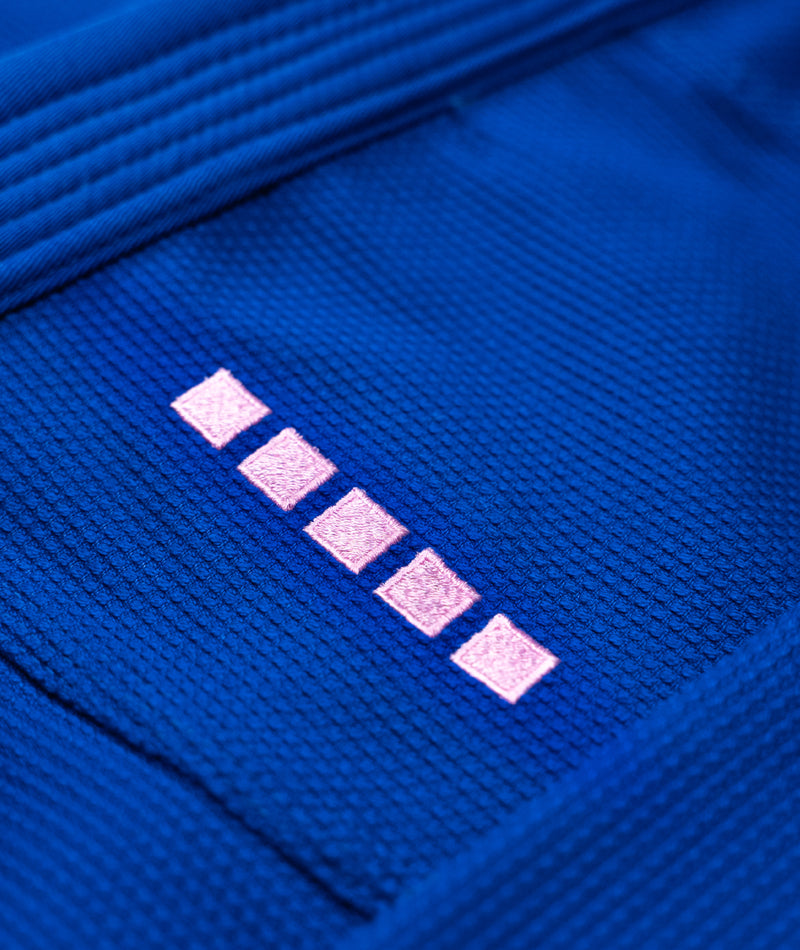 A close up view of the Blue Ladies M6 Kimono Mark 5 design