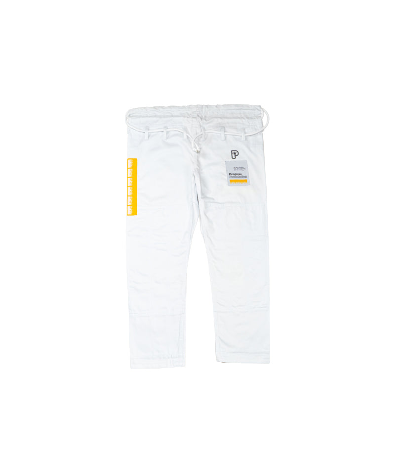The Foundation Three Gi Pants - White (Front View)