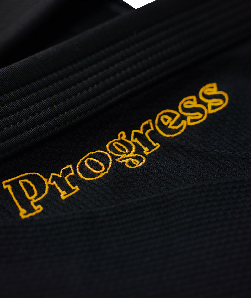 A close up view of the Black Ladies Foundation Three Kimono Progress embroidery