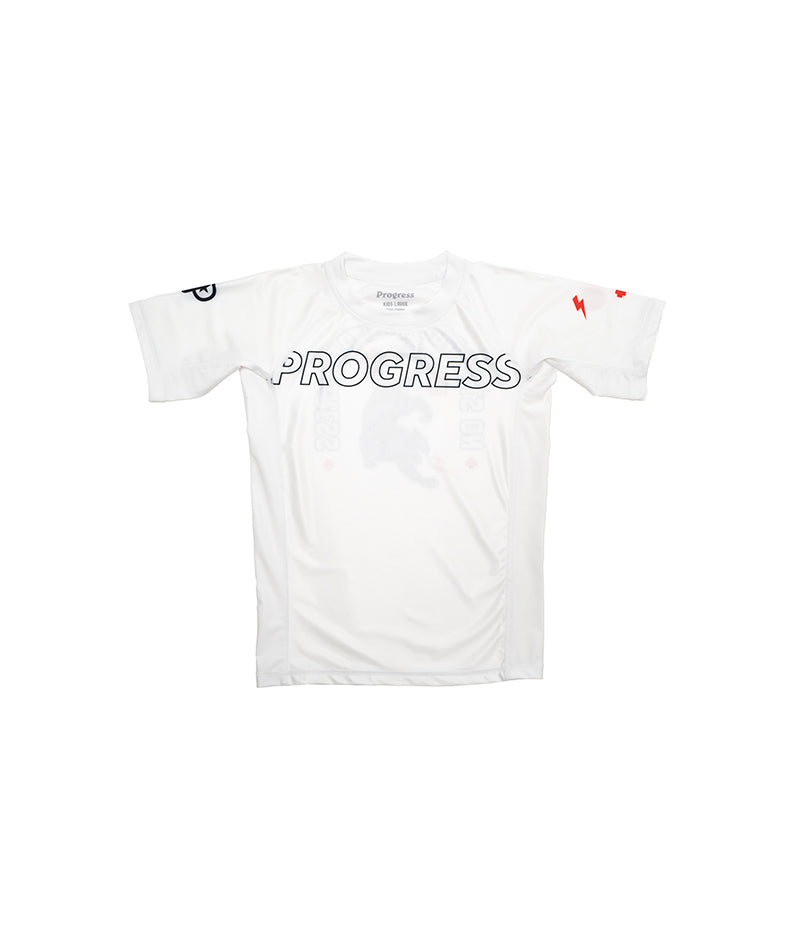 Kids Panther Rashguard - White