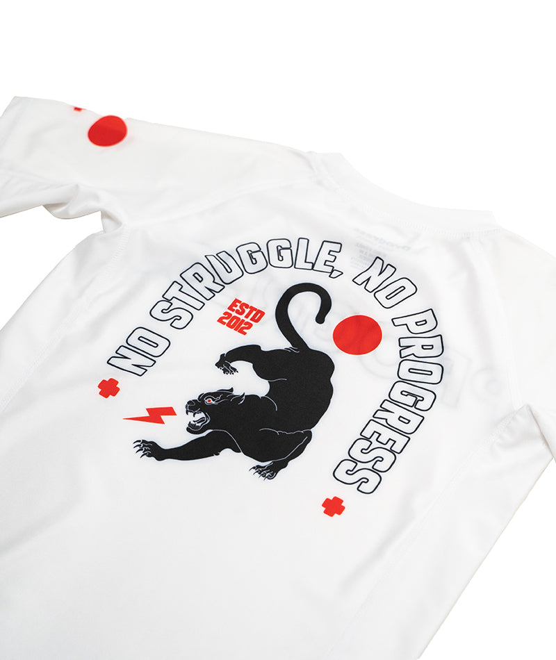 Kids Panther Rashguard - White