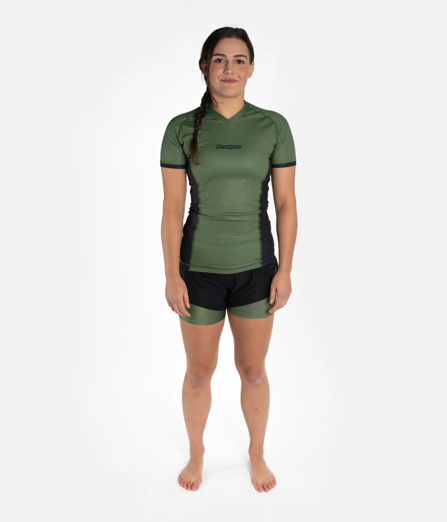 Academy + Khaki Women's Rashguard