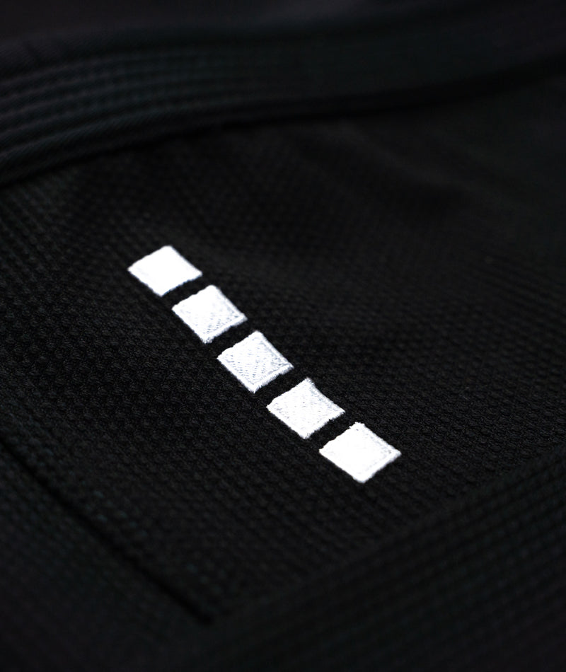Close up view of the Black M6 Kimono Mark 5 front design