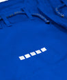 Close up view of the Blue M6 Kimono Mark 5 pants design