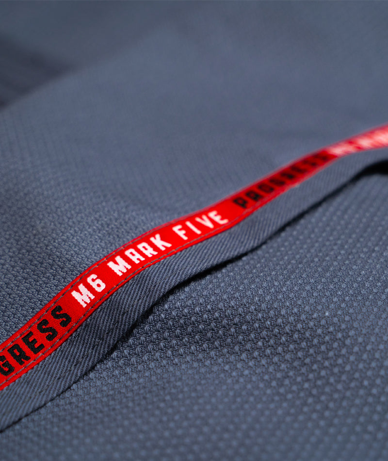 Close up view of the Cool Grey M6 Kimono Mark 5 inner design