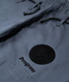 Close up view of the Cool Grey M6 Kimono Mark 5 pants design