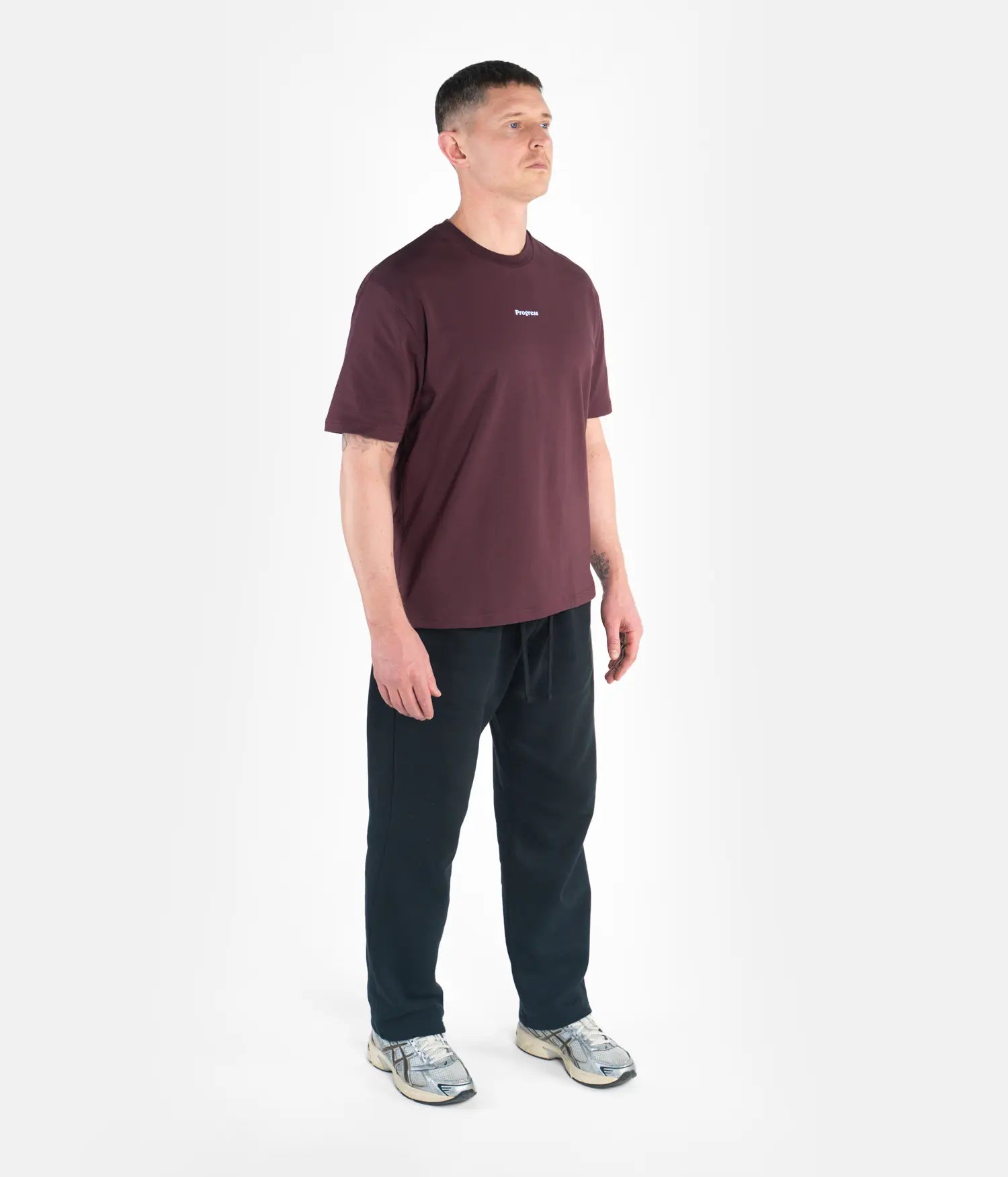 Progress Oversized Tee - Maroon