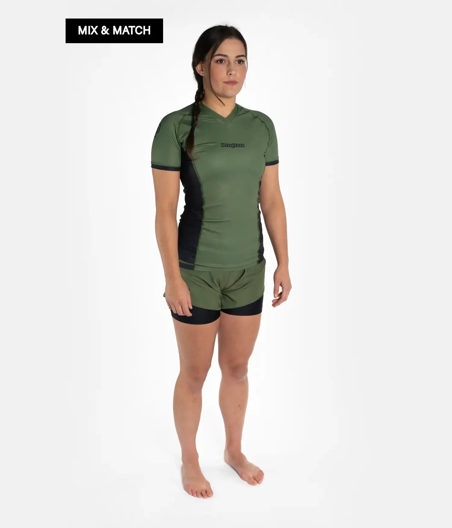 Academy + Khaki Women's Rashguard