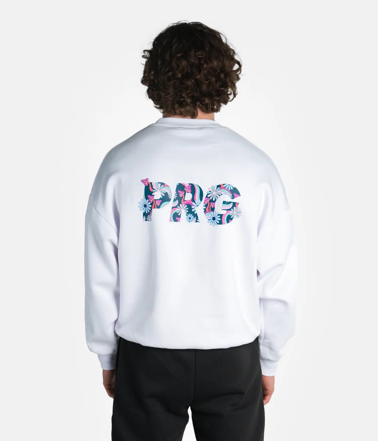 PRG Psychedelic Oversized Crewneck - White