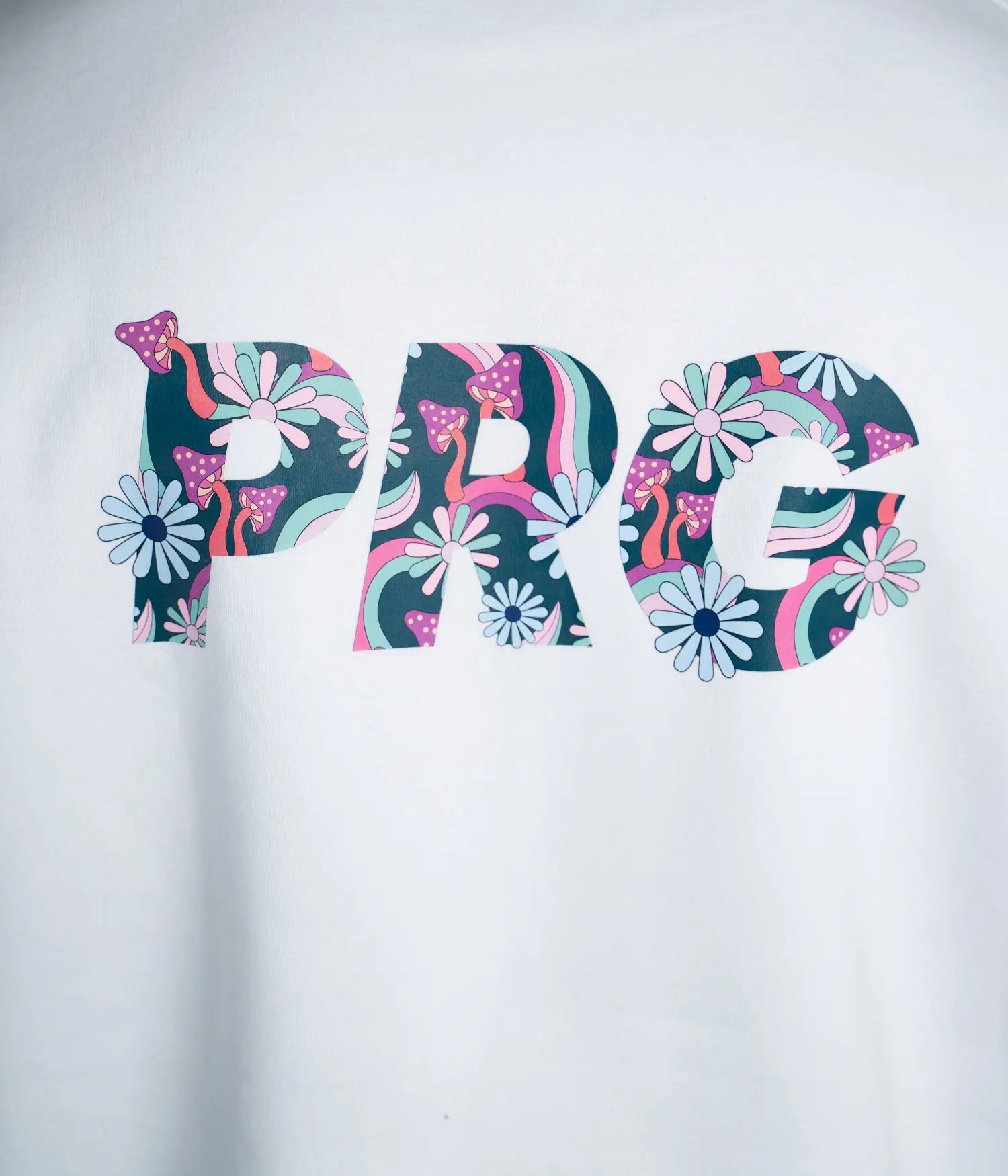 PRG Psychedelic Oversized Crewneck - White