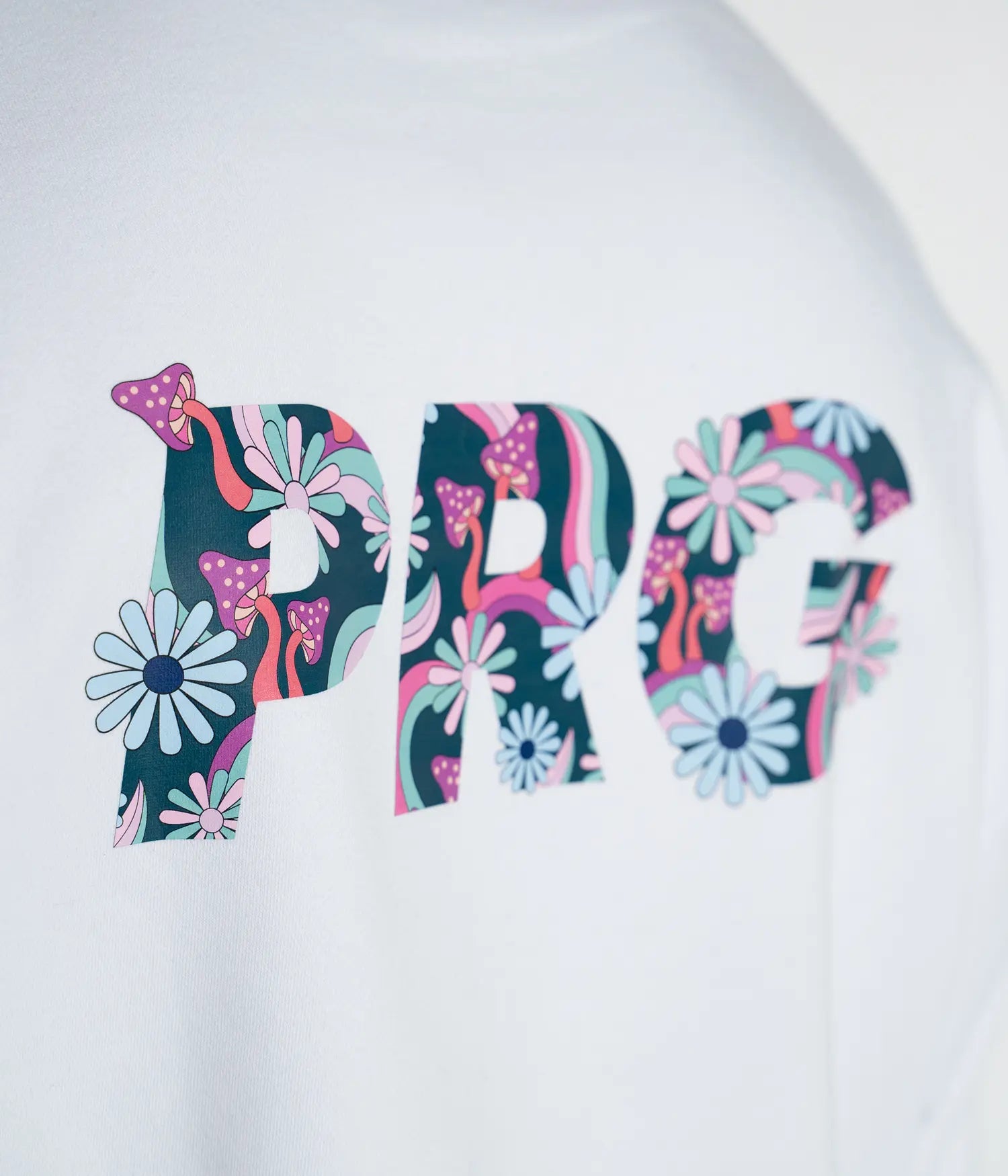 PRG Psychedelic Oversized Crewneck - White