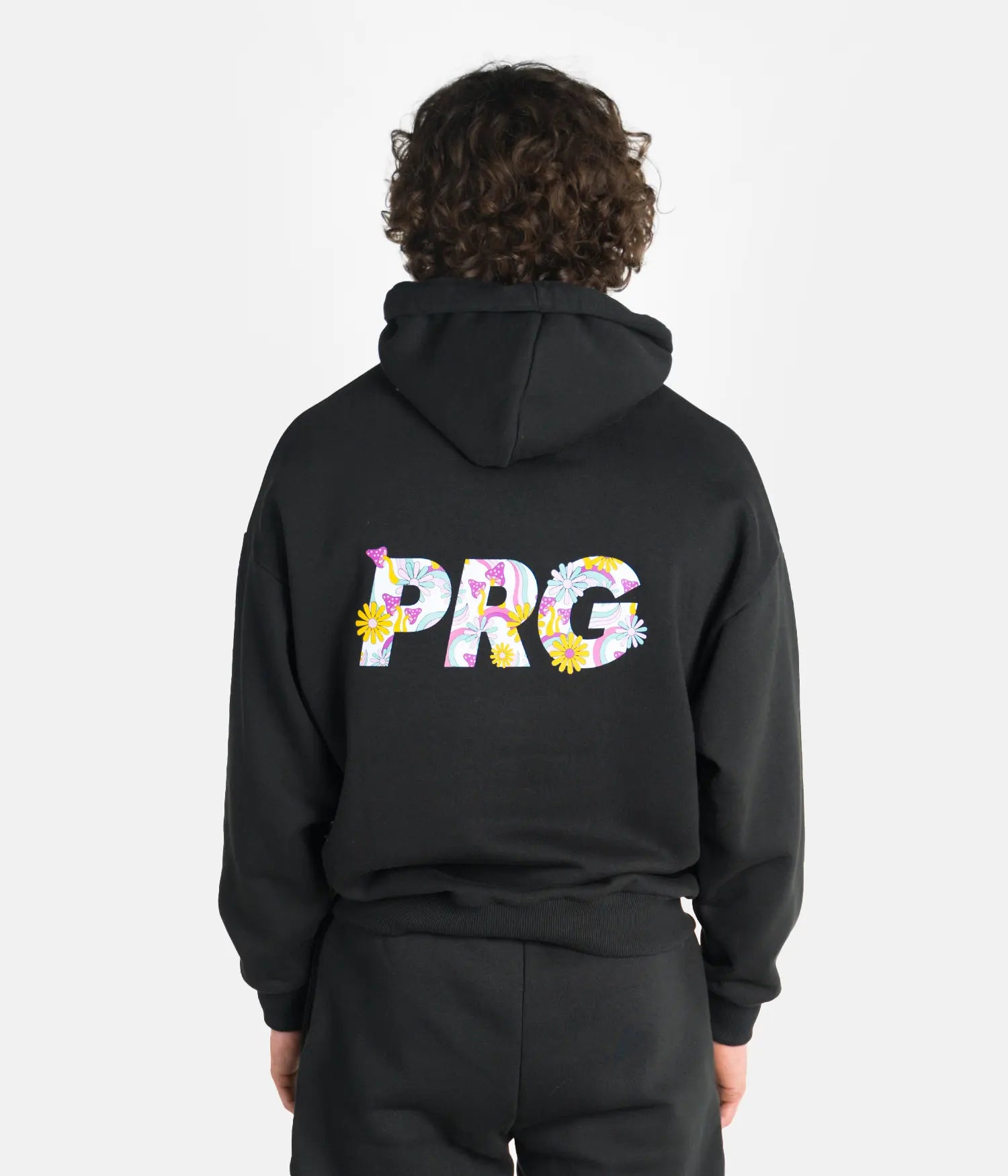 PRG Psychedelic Oversized Hoodie - Black