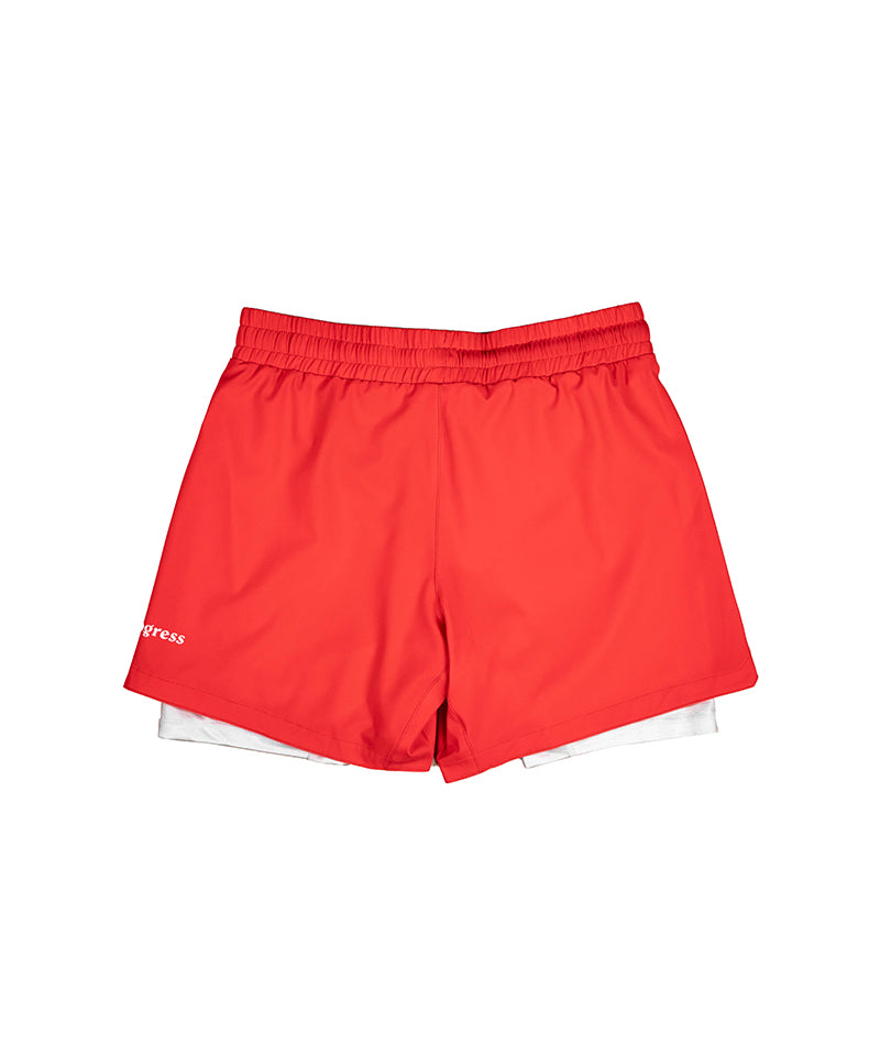 Profile Red and White Hybrid Shorts