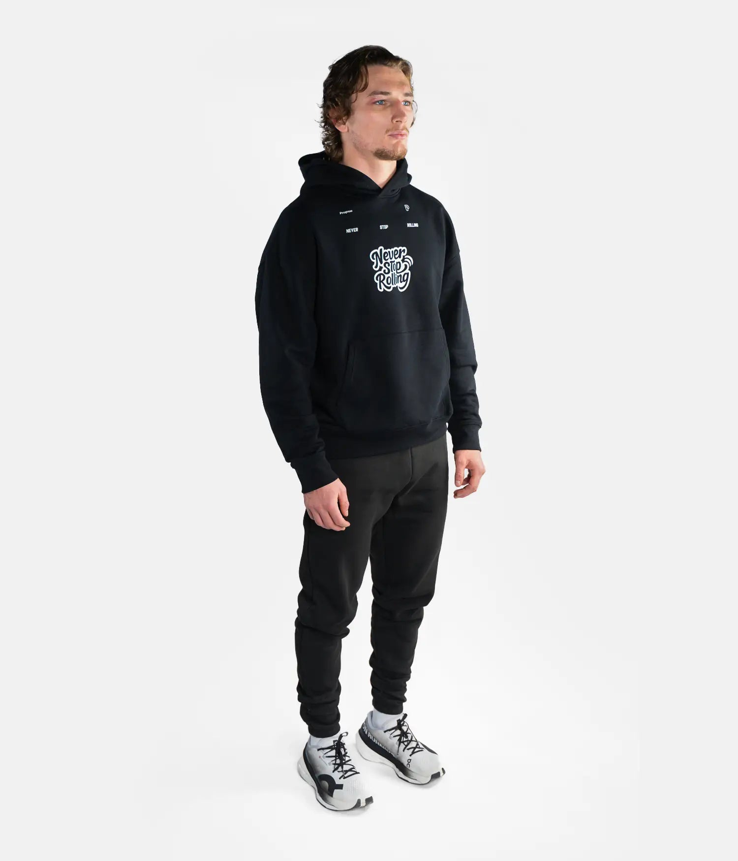 Never Stop Rolling Hoodie - Black