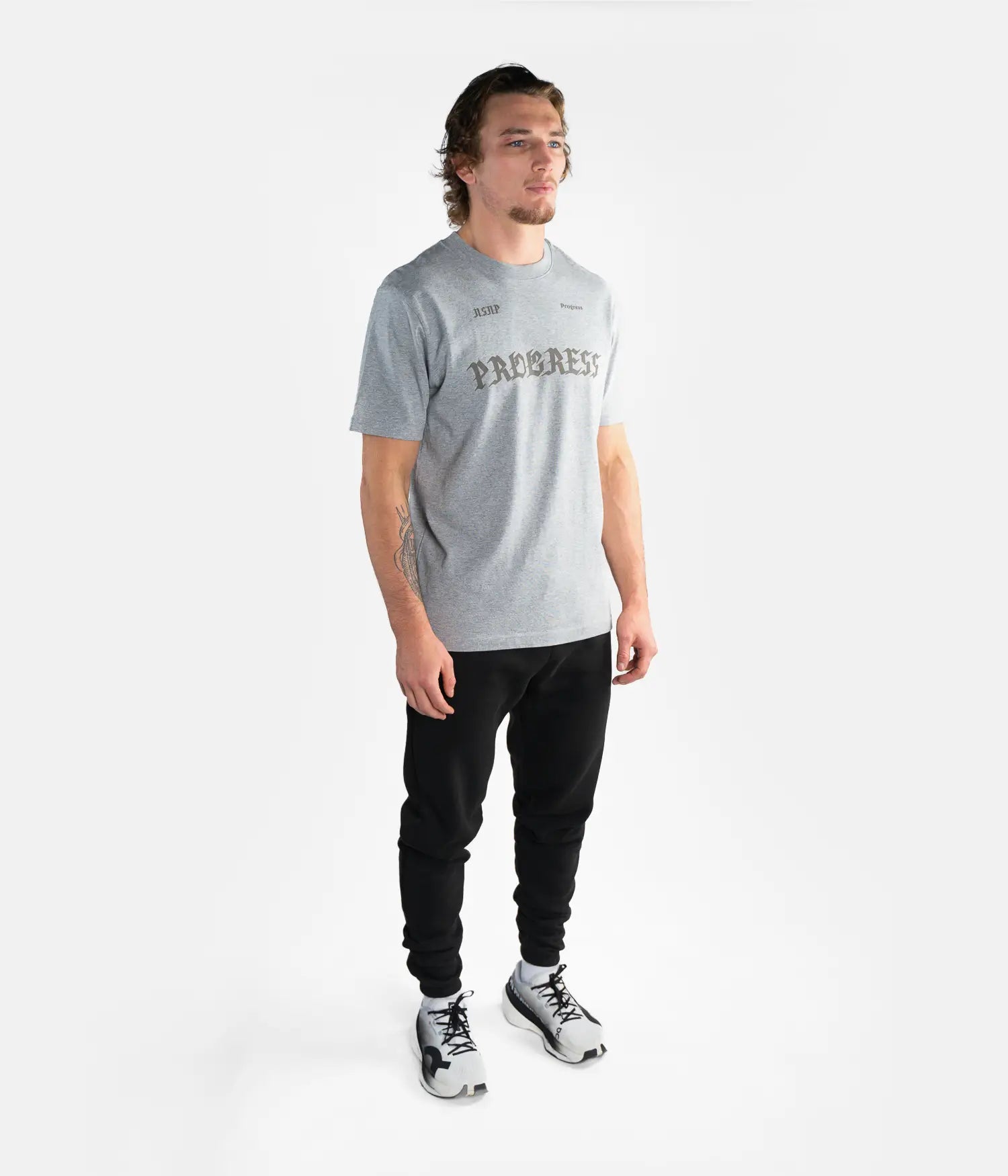 Hazed Ink Tee - Heather Grey