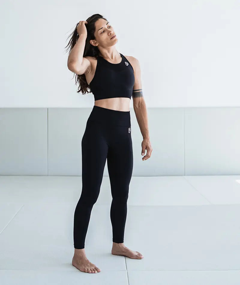 Women's Pro Seamless Grappling Leggings - Black