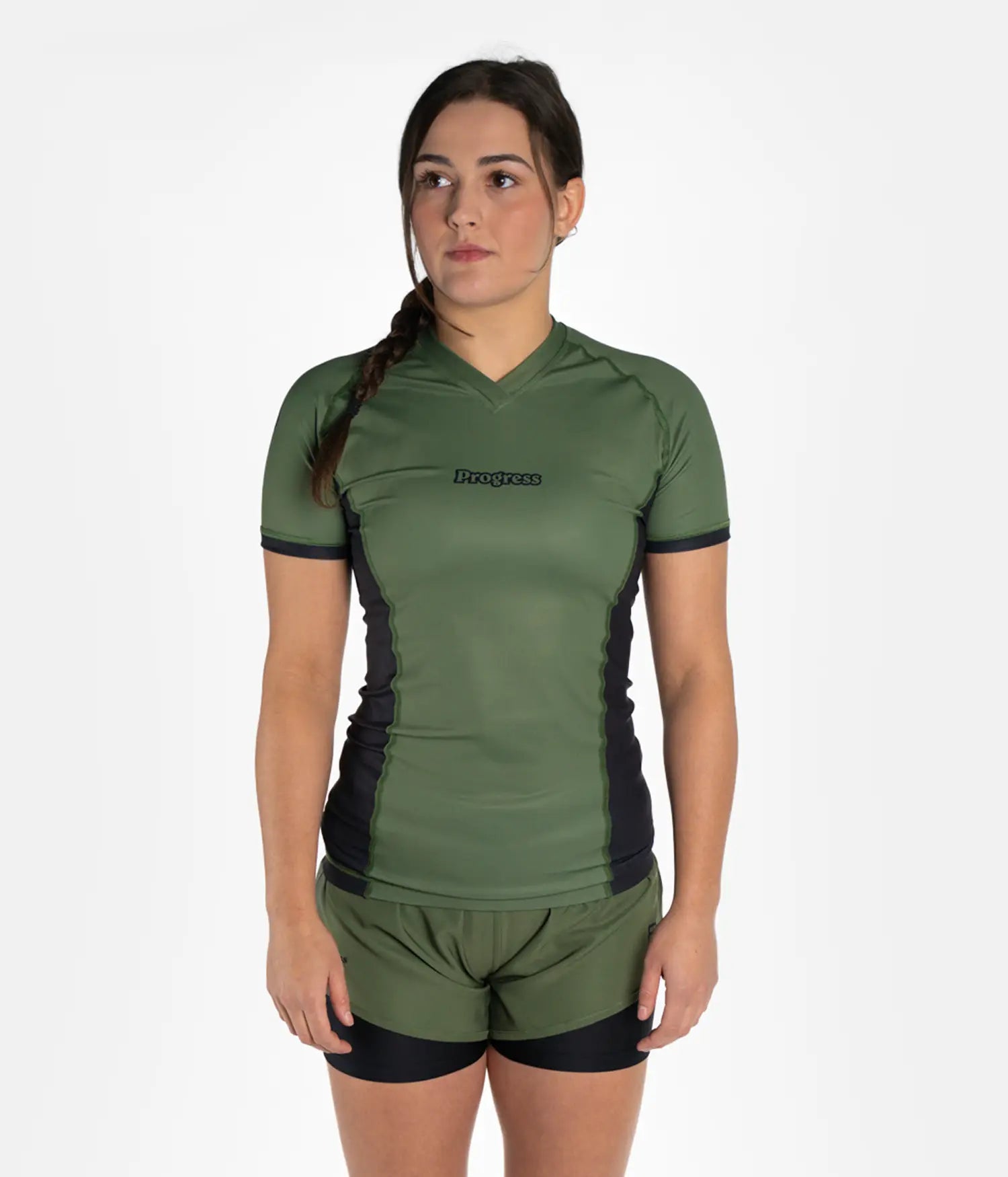 Academy + Khaki Women's Rashguard