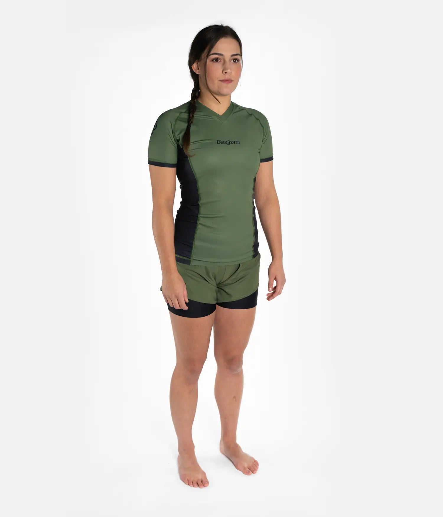 Academy + Khaki Women's Rashguard