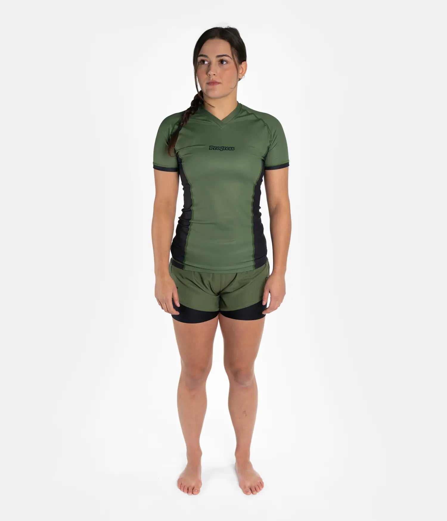 Academy + Khaki Women's Rashguard