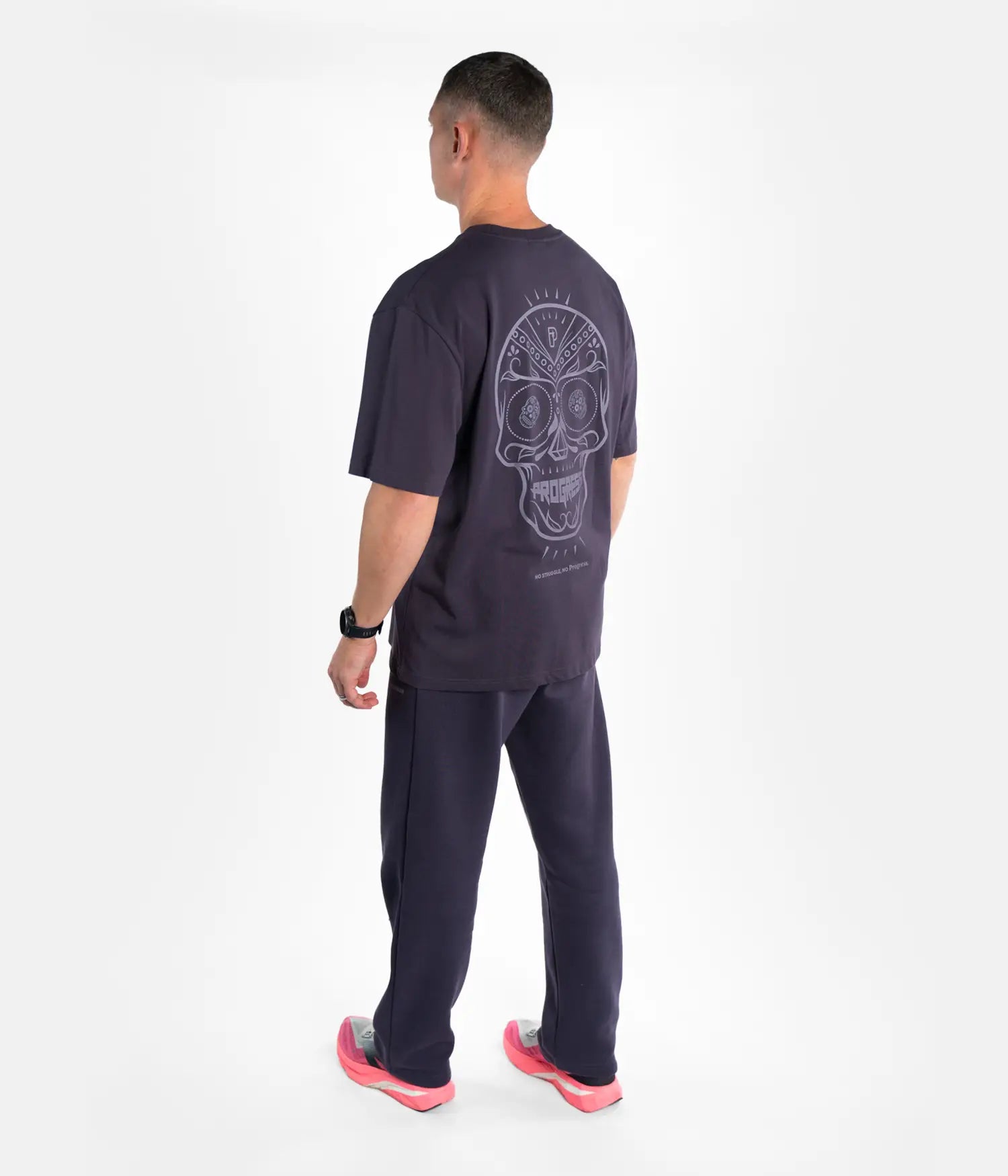 Calavera Oversized Skull Tee - Brown