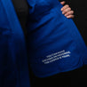 Close up view of The Academy Gi (Blue) inner design