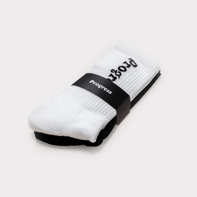 Progress Pro Socks - White & Black